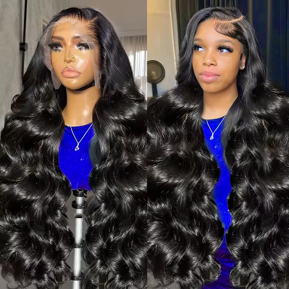 Bling Hair 30 Inch 13x6 Lace Front Wigs Human Hair 180% Density Body Wave Lace Front Wigs Human Hair Pre Plucked Glueless Wigs Human Hair Wigs 13x6 HD Lace Frontal Wigs Human Hair Lace Front Wigs for Women