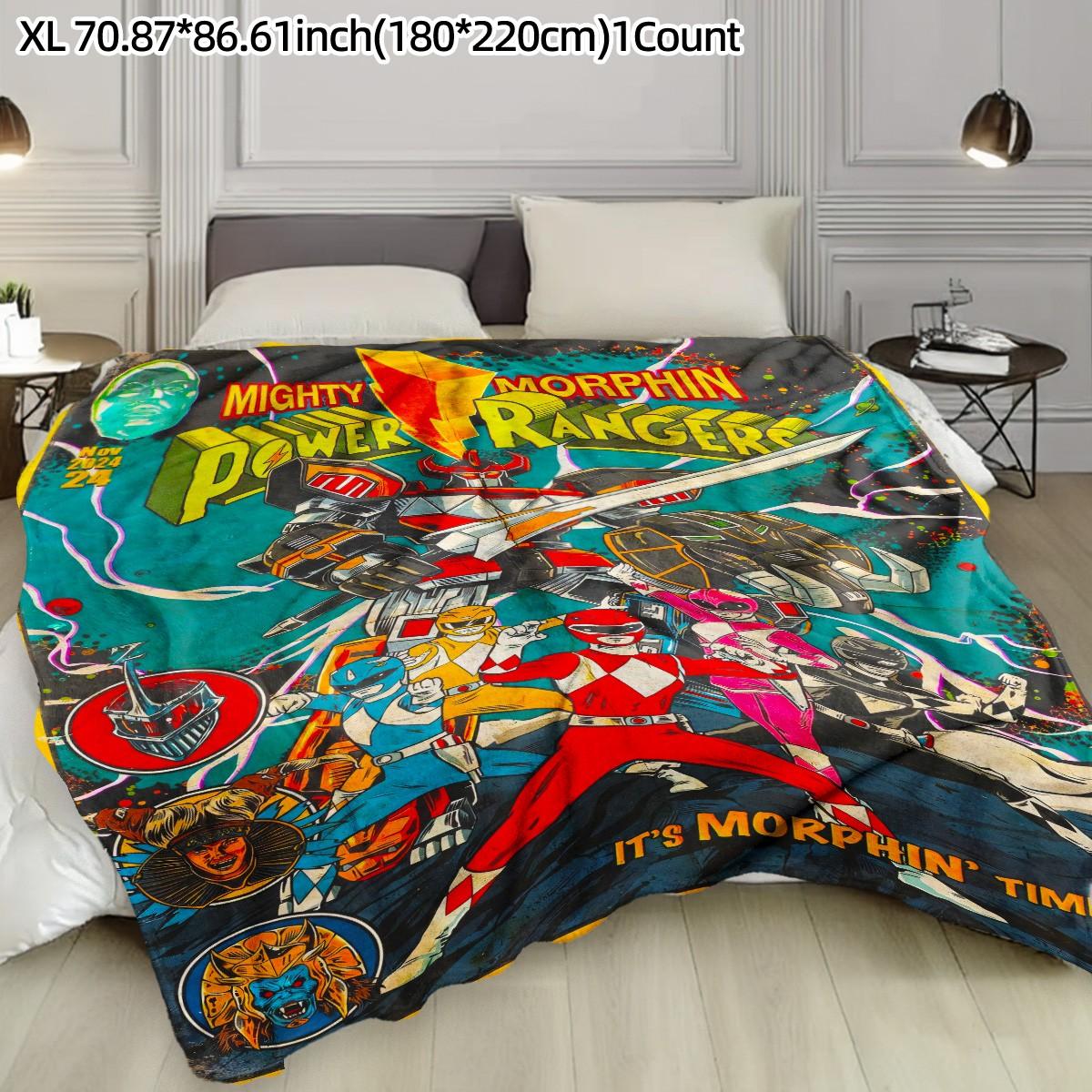 Transformers Theme Lightweight Flannel Blanket, Classic Warrior Roles & Mecha Elements, Soft Warm Skin-Friendly, Multi-Purpose Cover for Sofa Bed Office Camping