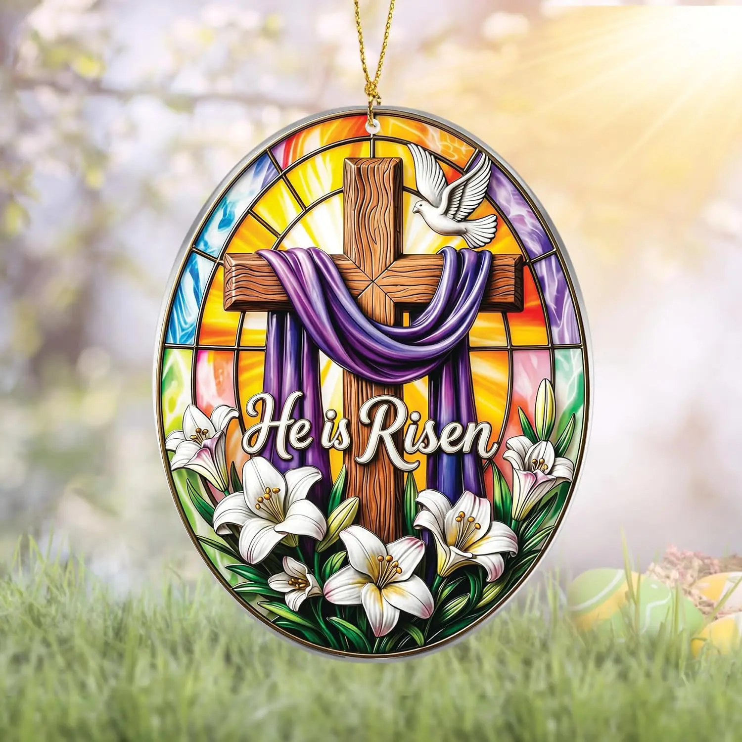 He is Risen  Easter Ornament | Christian  and prayer space decor, Easter basket stuffer and meaningful faith  for family and