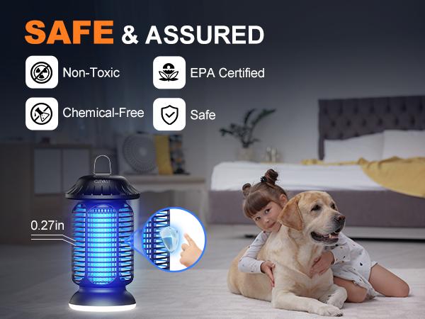 CLEVAST Bug Zapper, UV-Powered Mosquito Zapper – Waterproof & Versatile for Indoor/Outdoor Use