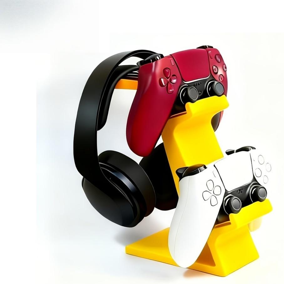 Multi-Functional 3-In-1 Gaming Controller & Headphone Stand Holder, Fits Ps5/ps4/xbox/switch, Dual-Layer Design, Gamer Essential Accessory