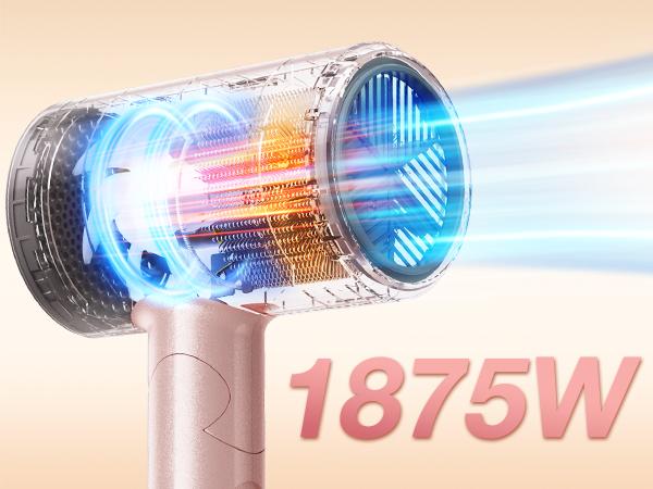 BABONIR Ionic Hair Dryer with 50M Negative Ions,Powerful 1875W Blow Dryer for Women & Men,Fast Drying,Travel Blow Dryer for Home,Salon,Lightweight,Foldable,Christmas Gifts Holiday Gift