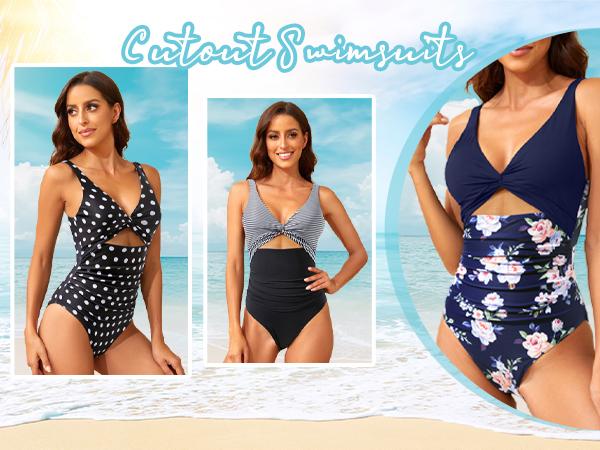 Tempt Me Women's One Piece Swimsuits Sexy Tummy Control Cutout Bathing Suits Ruched V Neck Twist Front Swimwear for Summer Beach Holiday Vacation Tempt Me Women's One Piece Swimsuits Sexy Tummy Control Cutout Bathing Suits Ruched V Neck Twist Front Swimwear for Summer Beach Holiday Vacation
