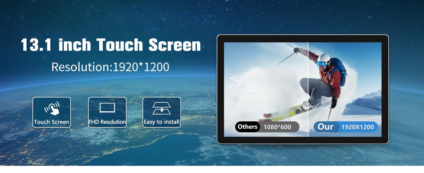 Car Stereo for Chevy Silverado GMC Sierra 2014-2018 touch screen has Android Auto Wireless Carplay, Bluetooth WIFI supports GPS Navigation（With Bose system, you need to purchase an additional fiber optic box! ! !）