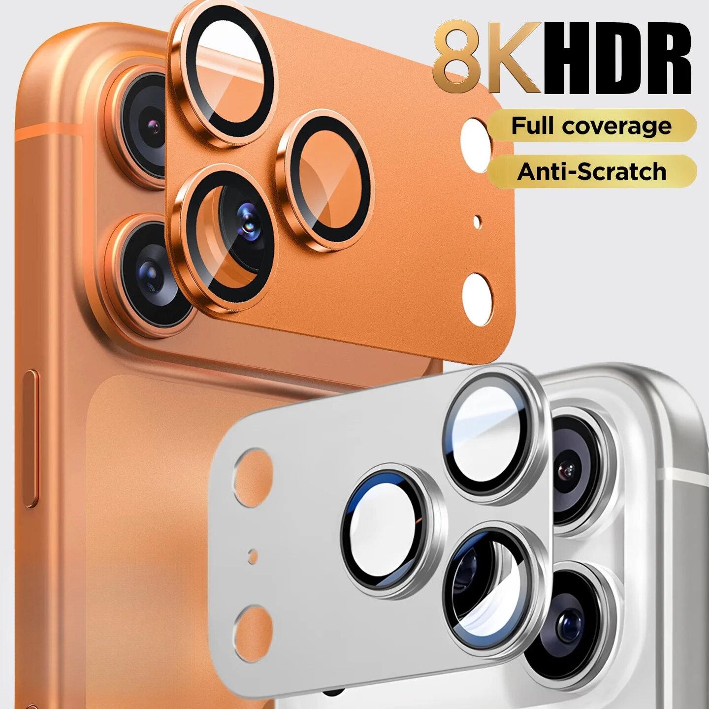 Metal Frame Tempered Glass Camera Lens Protector for iPhone 17 Pro Max/17 Pro Smartphone, 9h Hardness, Anti-Scratch, Ultra HD Clear, Installation, Accessories