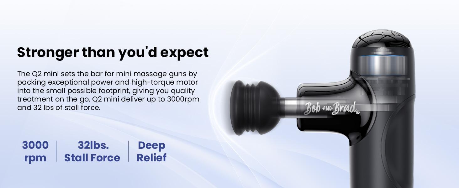 【Bob and Brad&Q2 Mini Massage Gun】Travel-Size Deep Tissue Massager With Carry Box and USB-C, Massage Gun 5 Adjustable Speeds,Percussion Muscle Massage Gun,Home, Gym, or Office,Best Gifts For Women Men