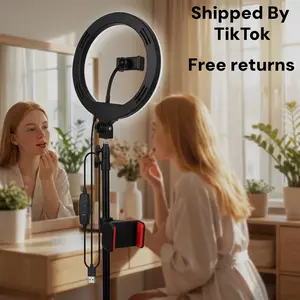 12" Professional Ring Light Kit with 63" Stand & Dual Phone Mounts - 360° Adjustable for World Cup/Easter Shooting - Compatible with YouTube/Makeup/Live Stream - #Summer Wins#Fathersdaygift