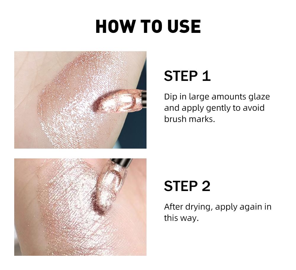 Liquid Lipstick Gloss, Dual-Use Eye Shadow and Lip Color, Long-Lasting, Easy Application, Shimmer Finish, Silver Gold Colors