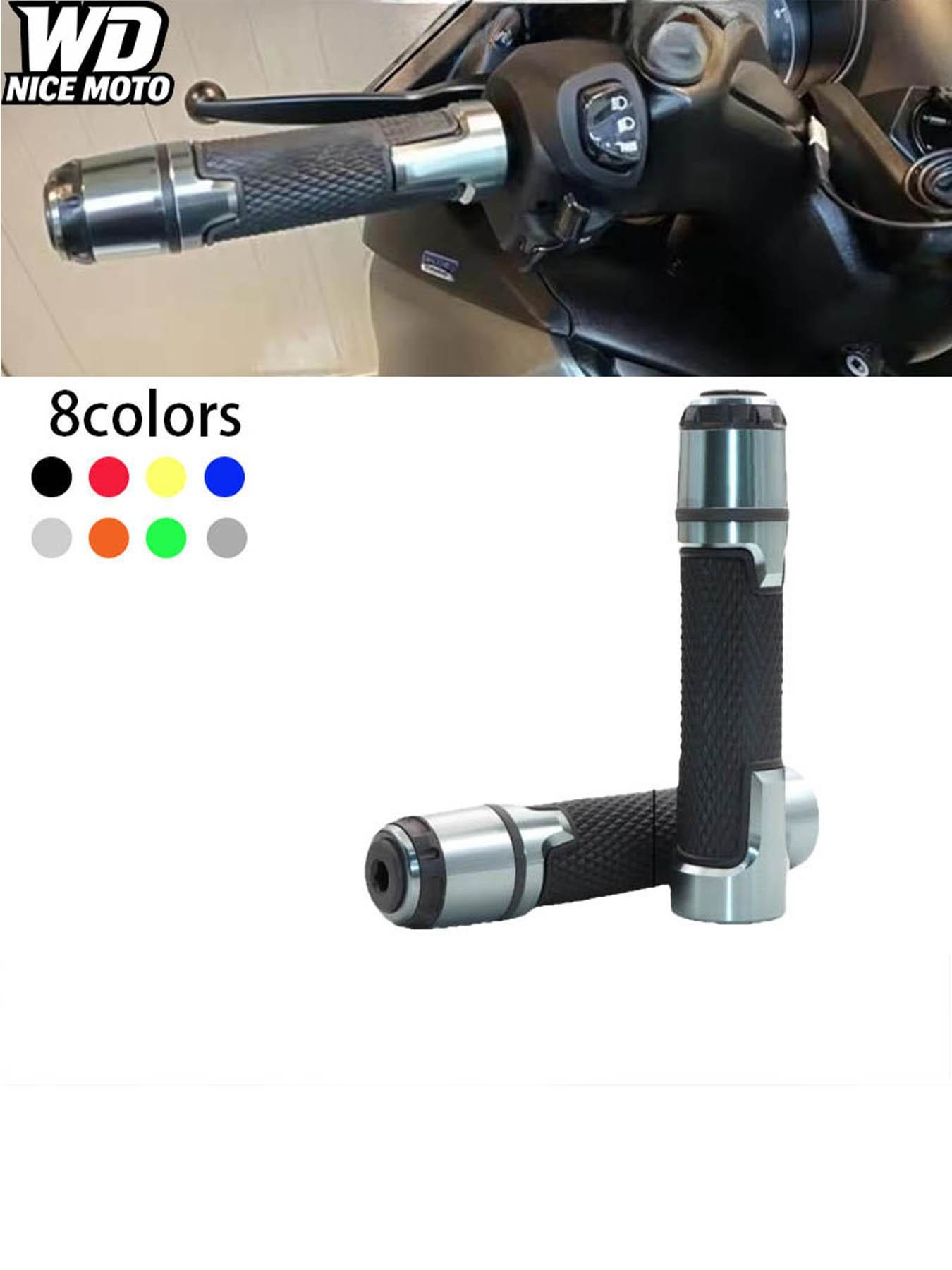 WD Nice Moto Universal 7/8" 22mm Motorcycle Fatbike Grip Cuffs, Cnc Handlebar for Kawasaki Honda Yamaha Suzuki Ducati Motorbike