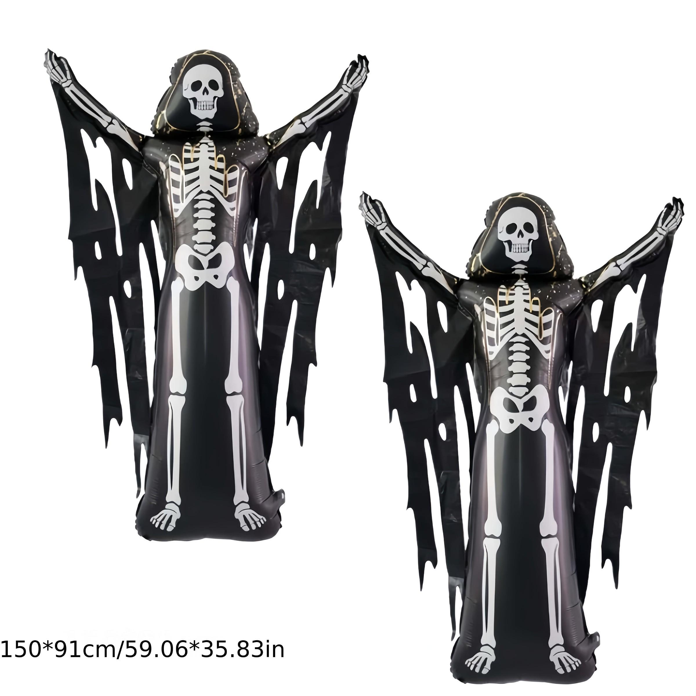 Grim Reaper Inflatable Prop for Party Photo Booth, Easy to Inflate, Perfect for Event Planners, Trick or Treat Vibe, Retro Style Decor