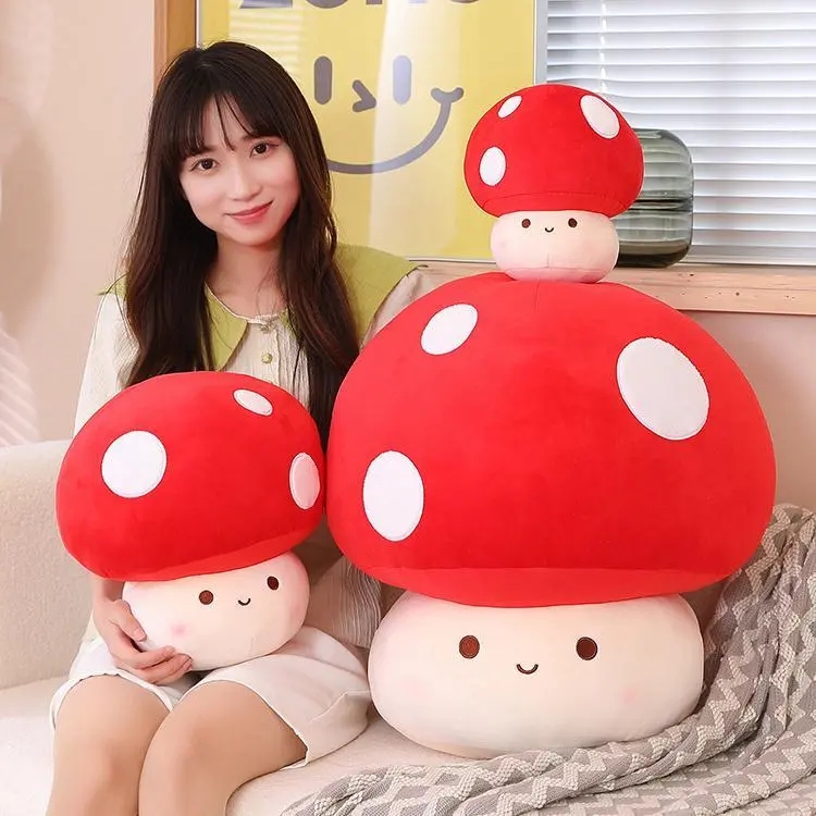Hot Kawaii Mushroom Plush Dolls Simulation Plant Pillow Lovely Toys For Home Decor Sleeping Cushion Stuffed Soft Dolls
