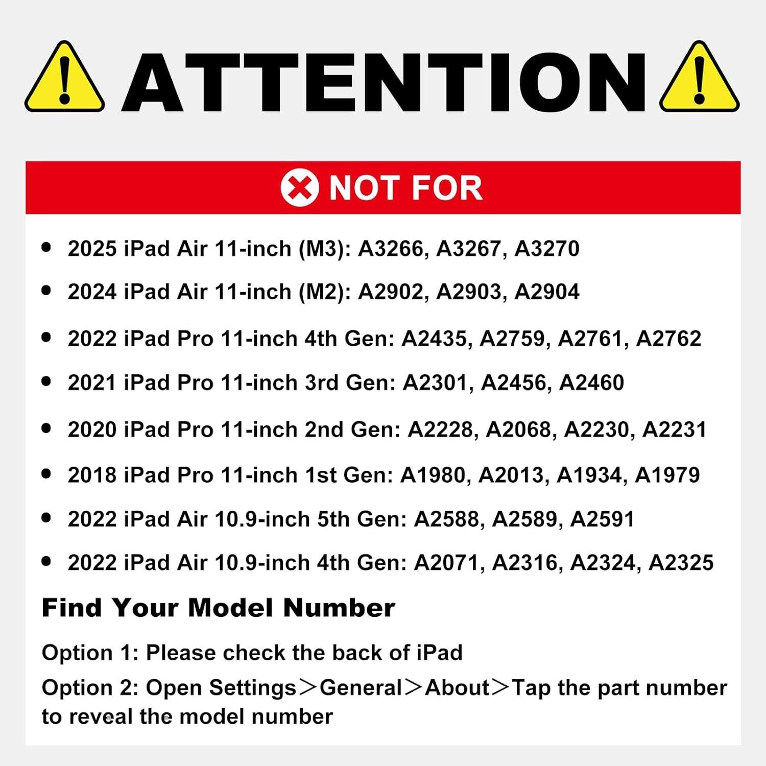 Keyboard Case for iPad Pro 11-inch (M4 2024 / M5 2025), Tablet Keyboard, Magic-Style Magnetic Case with Multi-Touch Trackpad, Floating Cantilever Stand Compatible with iPad Pro 11 inch