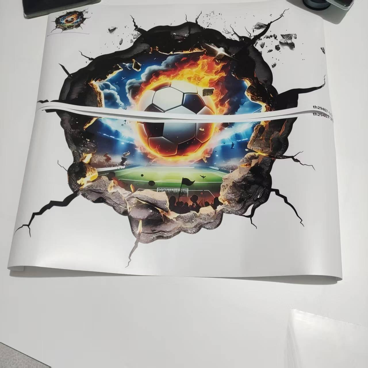 World Cup Football 3D Stickers, Enhance Atmosphere with 3D Visuals, 5 Rolls Per Bag, Soccer Wall Decals for Decorative Use