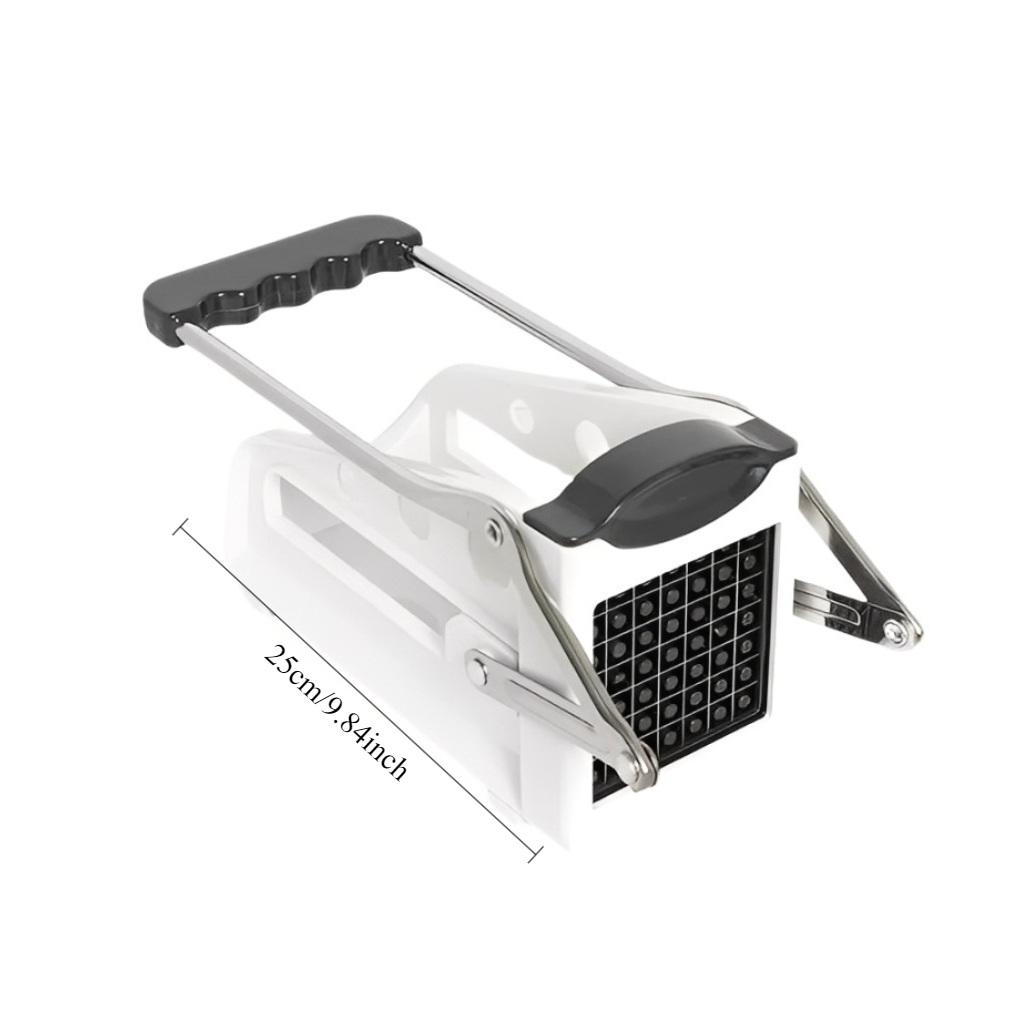 Stainless Steel Potato Chipper, 1 Box Manual Potato Cutter with Suction Cup Base, Vegetable Cutter, Vegetable Slicer Dicer, Kitchen Utensils & Gadgets