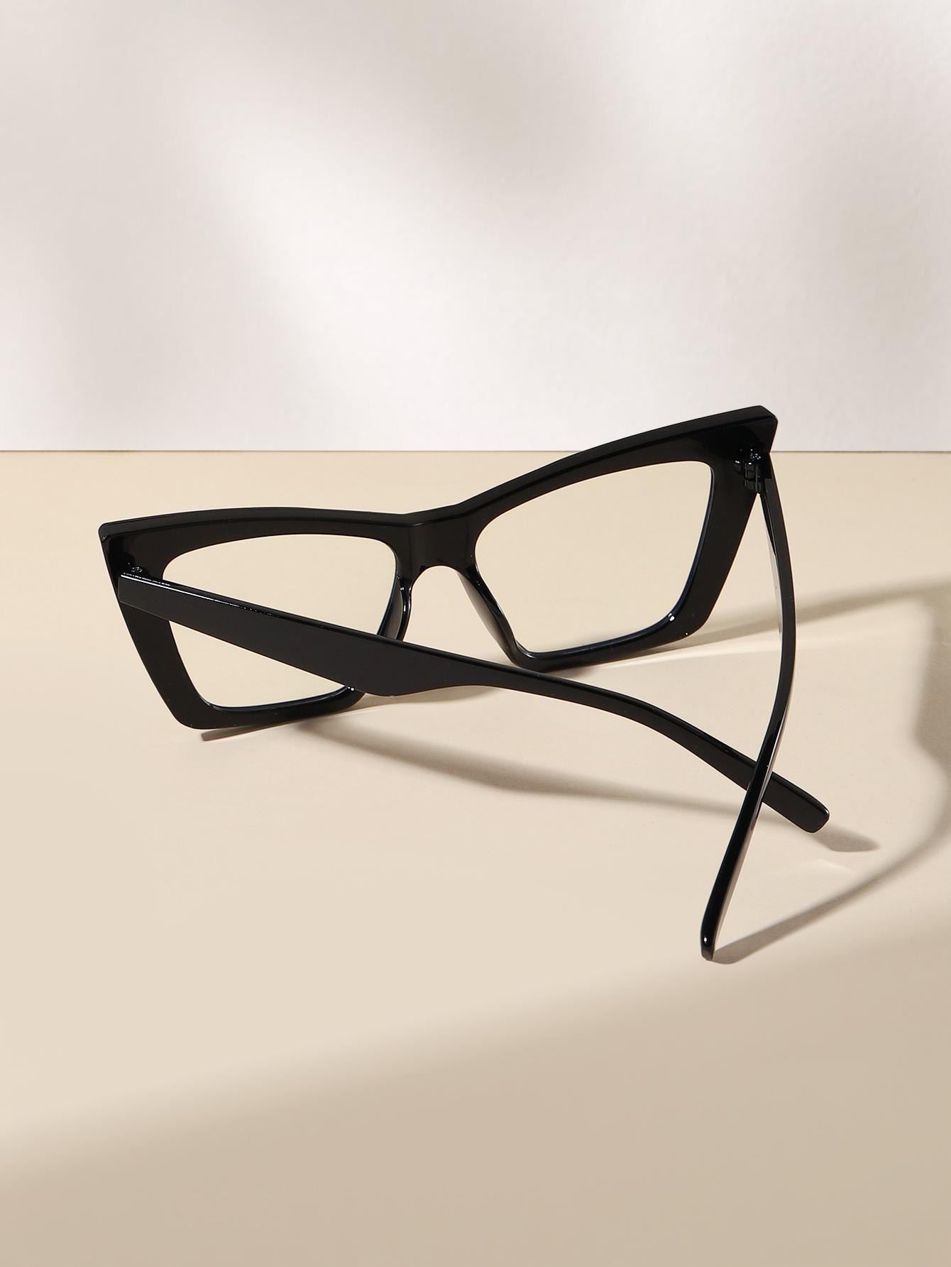 Women's Fashion Cat Eye Color Block Frame Glasses, Stylish Eyeglass, Casual Eyewear, Retro Style, Perfect for Students Daily Use, Clothing Accessory, Trendy Casual Eyeglasses