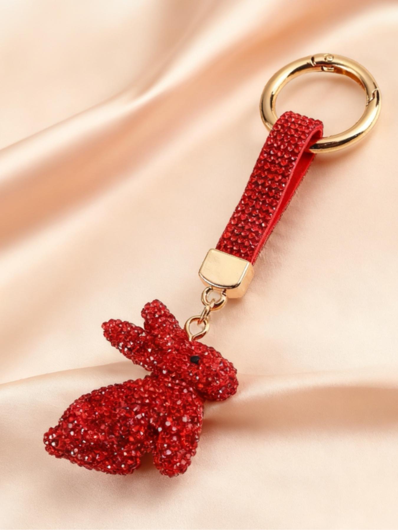 Easter Bunny Keychain Unique Design Personalizable Key Ring Unisex Multicolor Lightweight Luxurious Car Key Holder Phone Chain Perfect Holiday Gift,Valentine's Day,lovers