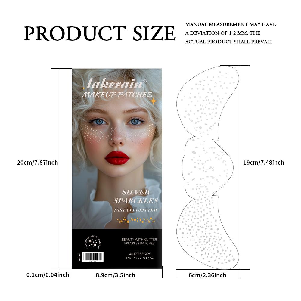 Glitter Makeup Stickers, 6 Counts/set Waterproof Makeup Glitter Patches, Face Glitter Makeup Stickers, Makeup Accessories for Women & Girls, Cosmetic, Glam Pack Glitter