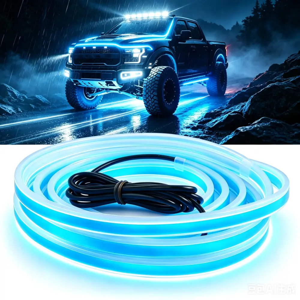 71" High Brightness LED Hood Gap Light Strip for Cars – Vehicle LED Ambient Light, Hood Decorative Light Bar, Unique Daytime Running Light Design, Easy Installation, 12V Ice Blue Glow, Car Accessories Eclipse LED Lights