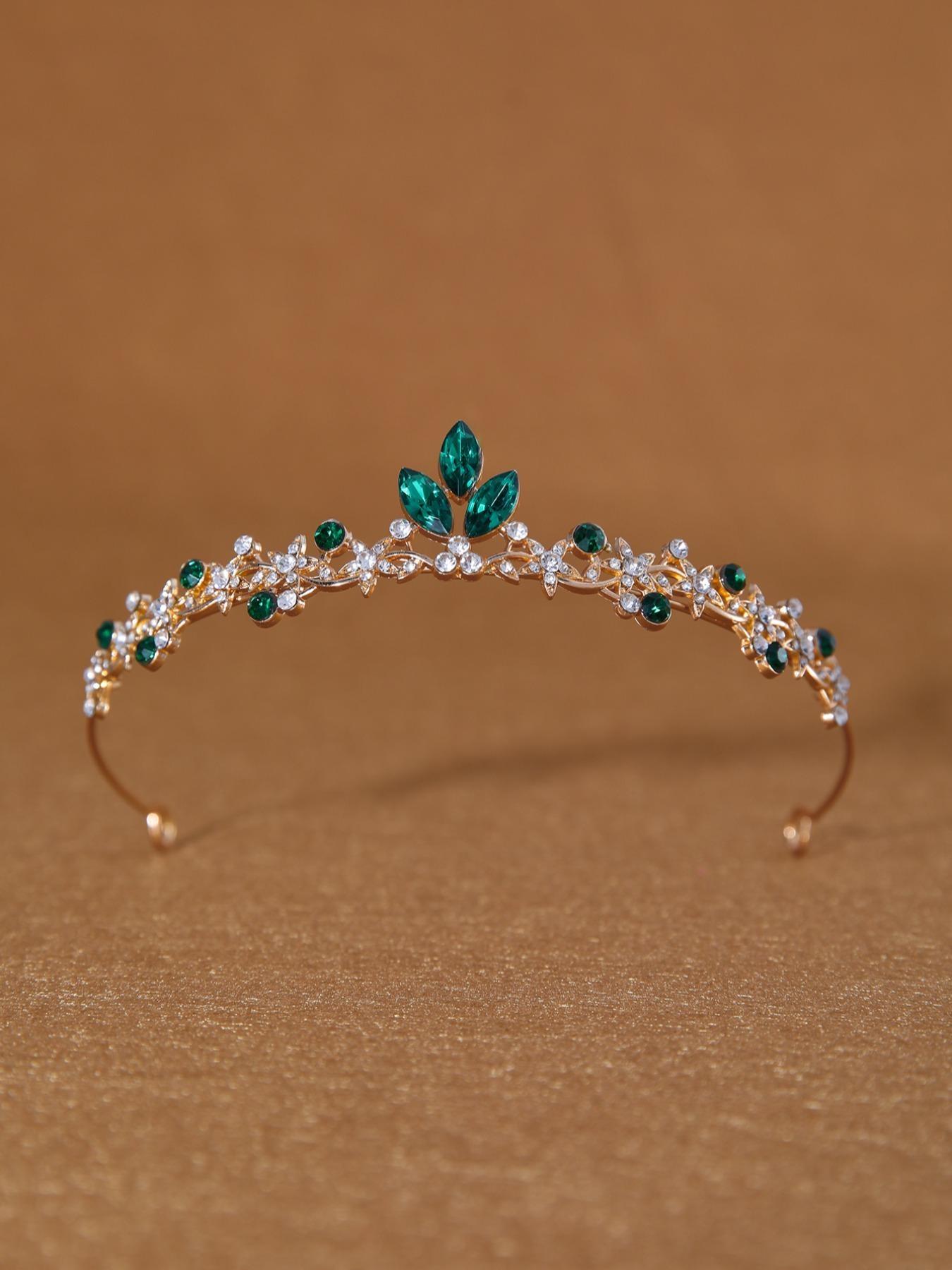 Colorful Crystal Bridal Crown, Multi-Color Rhinestone Wedding Headpiece, Elegant Princess Hair Accessory for Proms, Parties, Daily Wear