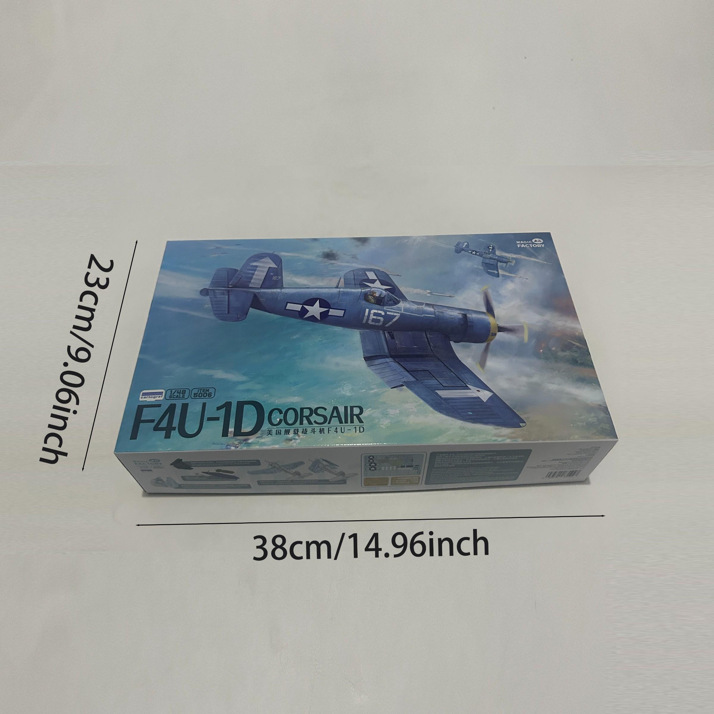 Magic Factory 5006 1/48 Scale Vought F4u-1D Corsair Model Kit, Us Navy Vf-84 Roger Hedrick Okinawa 1945, Plastic Aircraft Hobby