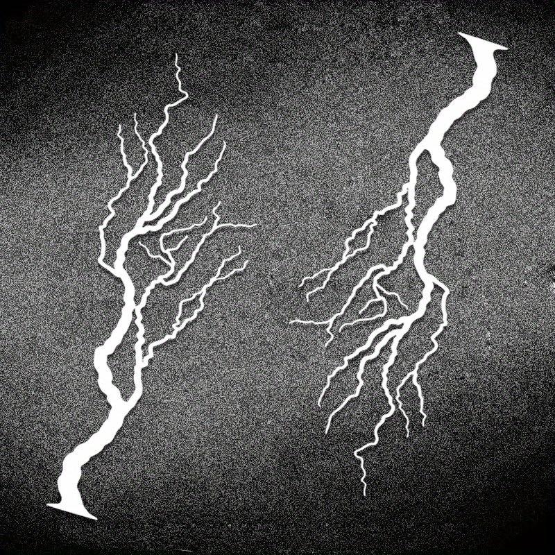 Creative Lightning Pattern Motorcycle Motorbike Fuel Tank Side Panel Stickers Sticker Decals, Covering Scratches, Suitable for Universal Waterproof and Sun Resistant Decorative Accessories on The Exterior of Vehicles, with Multiple Colors To Choose From