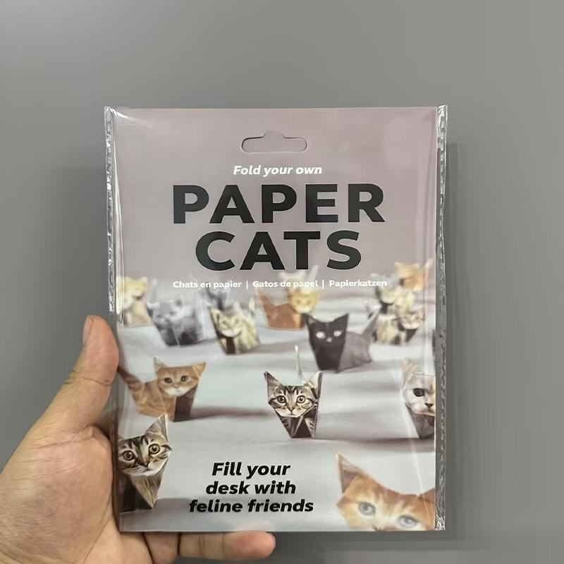 50pcs DIY 3D Paper Cat Dog Origami Kit, Step-By-Step Instructions, Pre-Cut Pieces, Easy Assembly, Fun Gift, Home Decor, No Glue Needed