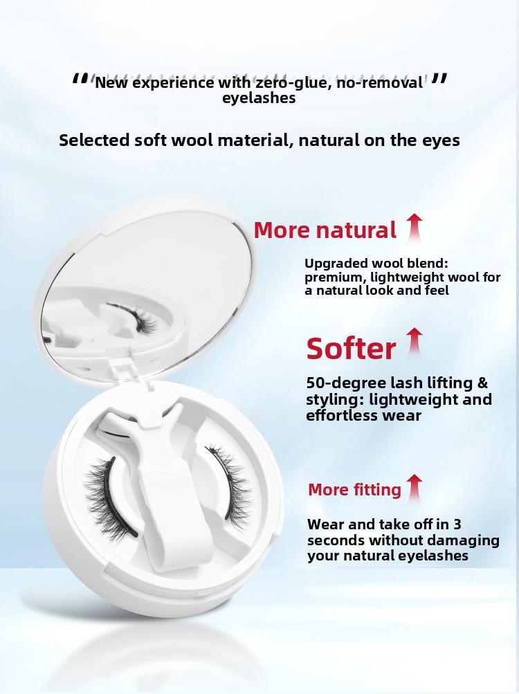 Fox Style Magnetic Eyelashes Natural Camellia Design 3D Thick Magnet Eyelashes No Glue Needed Waterproof Reusable for Women Girls