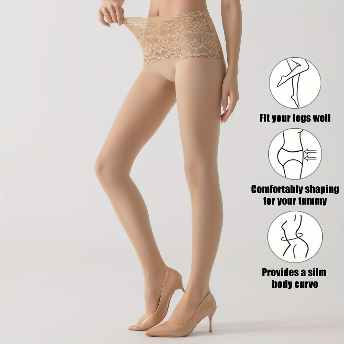 Women's Seamless Lace Pantyhose High Elastic Tear-resistant Thin Stockings