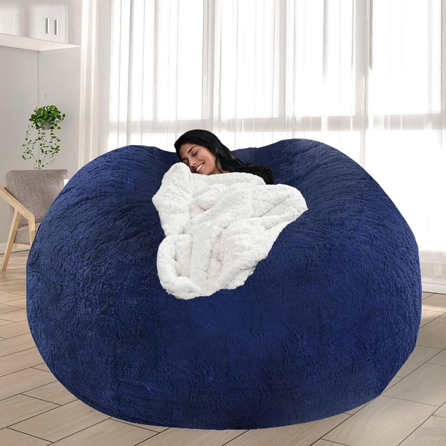 Plush Comfort Bean Bag Chair Cover (no Filler), Washable Giant Bean Bag Cover, Living Room Furniture, Anti-Slip, Suitable for Teens Kids Girls