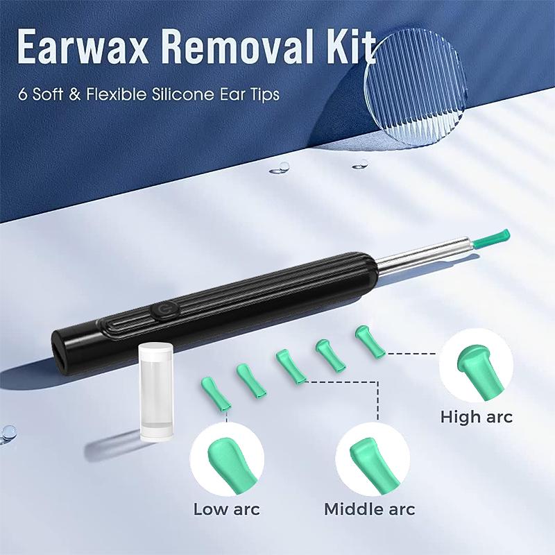 Ear Wax Removal Kit, 1 Set Ear Cleaner with Camera, Wireless Visible Earpick, Ear Camera for Iphone, Ipad, Android Phones