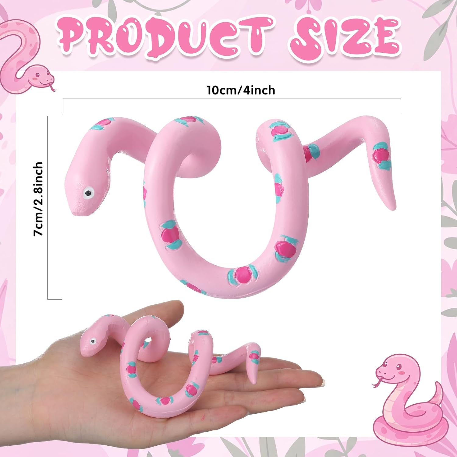 Snake Figurine  Pot Hugger Cute Climbing Snake Statue   Miniature for Flower Planter Pots Hanger for  Garden Fence Balcony Patio Lawn Yard Ornaments Decoration