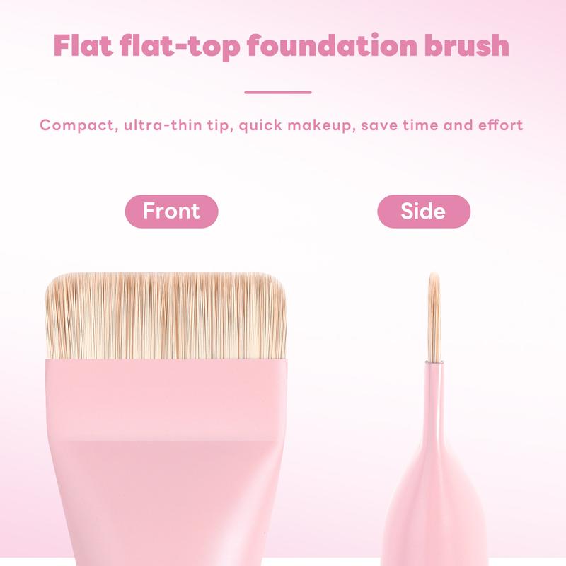 MAANGE Makeup Brush Set with 2pcs Foundation Brush + 5pcs Powder Puffs + Foundation Color Palette for Cream, Liquid, Mineral Foundations & BB/CC Creams, Essential Beauty Tools for Flawless Application, Makeup Accessories Gifts for Friends