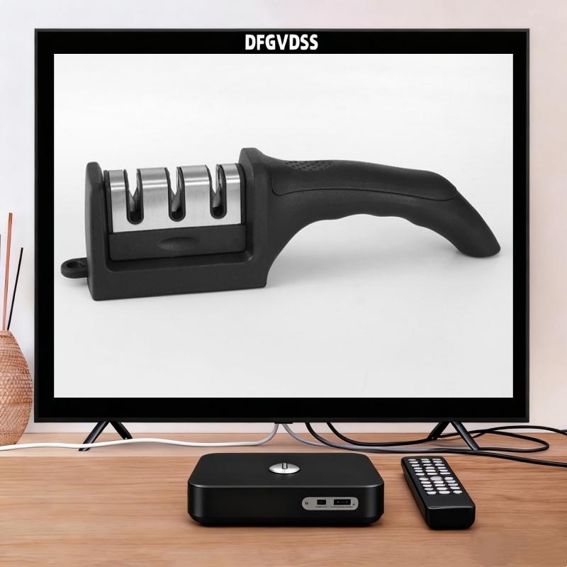 Manual Quick Knife Sharpener, Home Kitchen Tool, Sharpening Vegetable Knives, Scissors, Non-Slip Base, Convenient Kitchen Tool, Compact