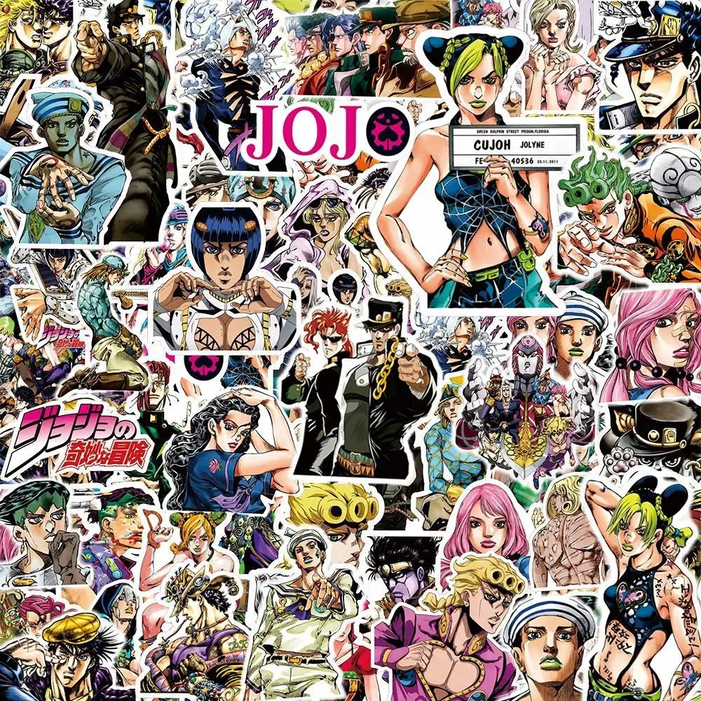 2026 hot item 10/30/80pcs Cool Kujo Jotaro Stickers Anime JoJo Bizarre Adventure Sticker Skateboard Laptop Notebook Joseph Cartoon Decals Toy Popular stickers