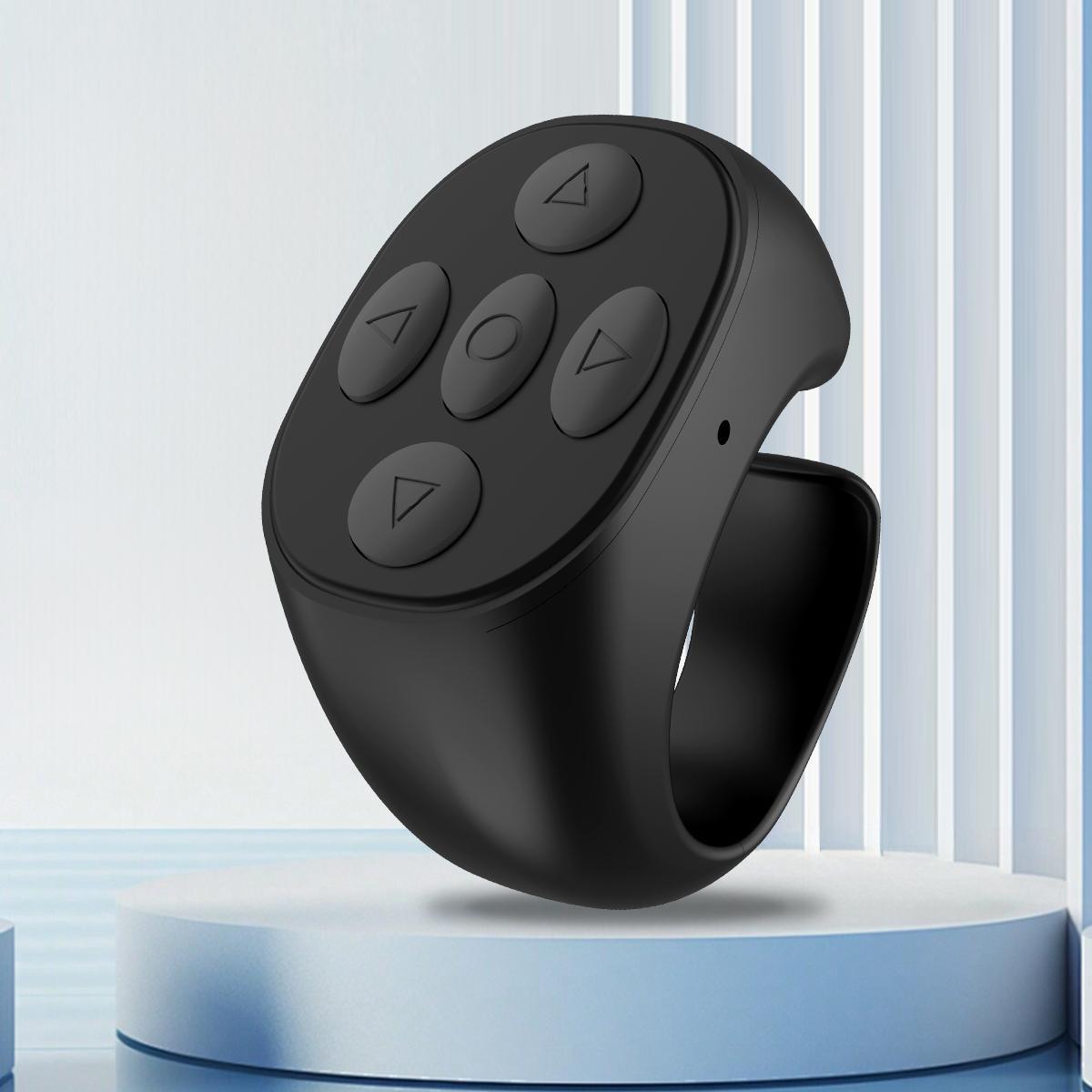 Wireless Remote Control Ring,BT-compatible Remote Ring for Tiktok, Convenient Finger Button, Selfie/vidio/swipe Pages/mute Key/cut Song/auto Lock Screen, Compatible iOS/android Rechargeable BT Remote Control Ring for Short Video, Selfie Accessories