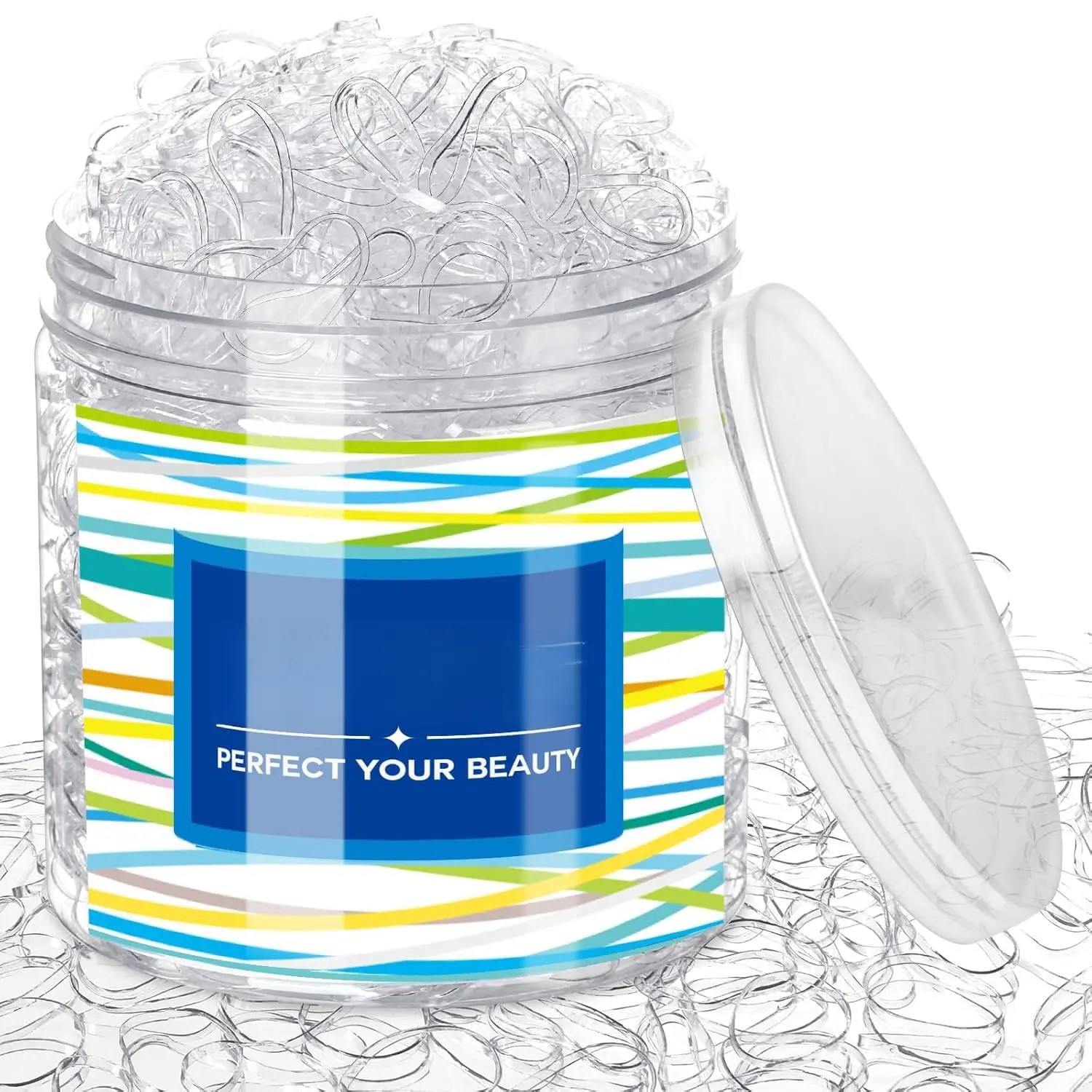 Clear Elastic Hair Bands, 2000pcs Mini Hair Rubber Bands, Hair Ties, Soft Hair Elastics Ties, 2mm in Width and 30mm in Length