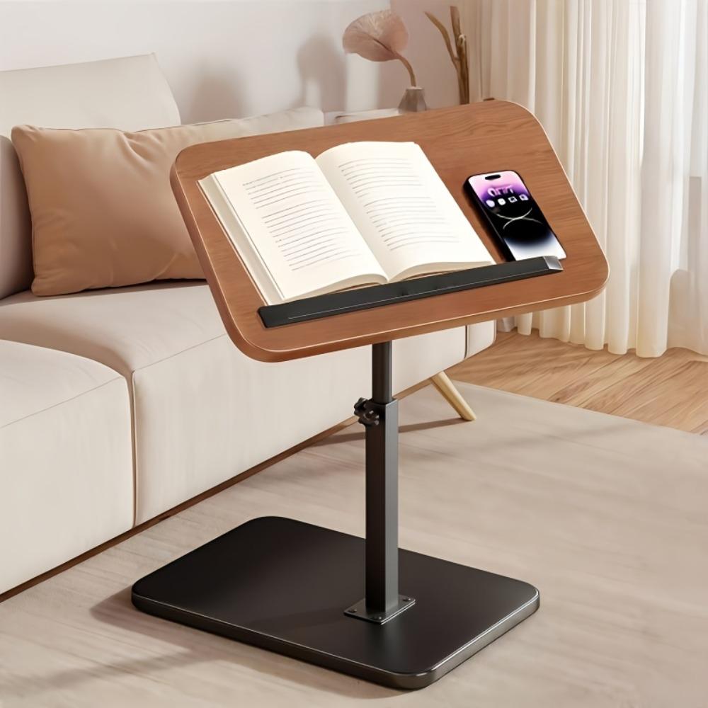 Height-adjustable desk featuring a 360° swivel tabletop, sturdy legs and a stable surface — this space-saving compact desk is ideal for home offices, gaming, living rooms and bedside use. It can support the weight of laptops, books and snacks,