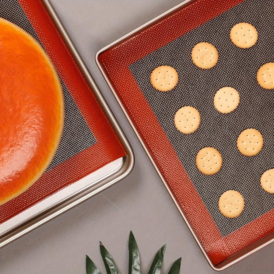 1pc/2pcs, Perforated Silicone Baking Mat, Non-stick Silicone Baking Mats - Oven Baking Mat,, For Cookie, Macarons, Bread And Pastry, Reusable Baking Mats, Kitchen Accessory, Baking Tool