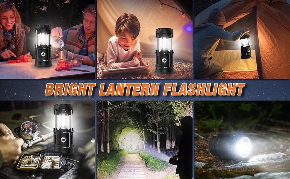 【TikTok Top Seller】4–8 Pack Collapsible LED Lanterns – Lightweight Waterproof Solar & USB Rechargeable Emergency Lanterns for Power Outages, Outdoor Camping, Hurricane Preparedness & Survival Gear