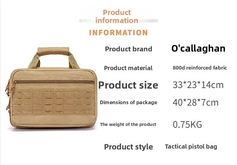 Military fans outdoor portable multi-functional handbag leisure sports anti-splashing diagonal span bag storage bag tactical pistol bag