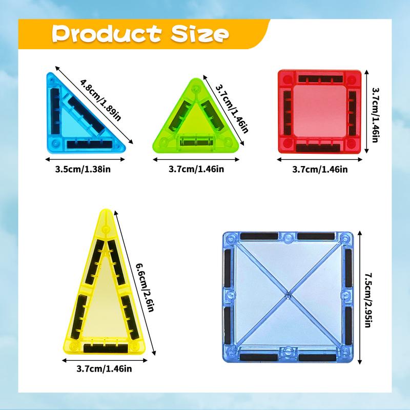 Mini Travel Magnetic Building Blocks Set with Storage Box, Multiple Build Options, Perfect Christmas Holiday Gift for Boys & Girls, Magnetic Building Tiles #TOP PICKS