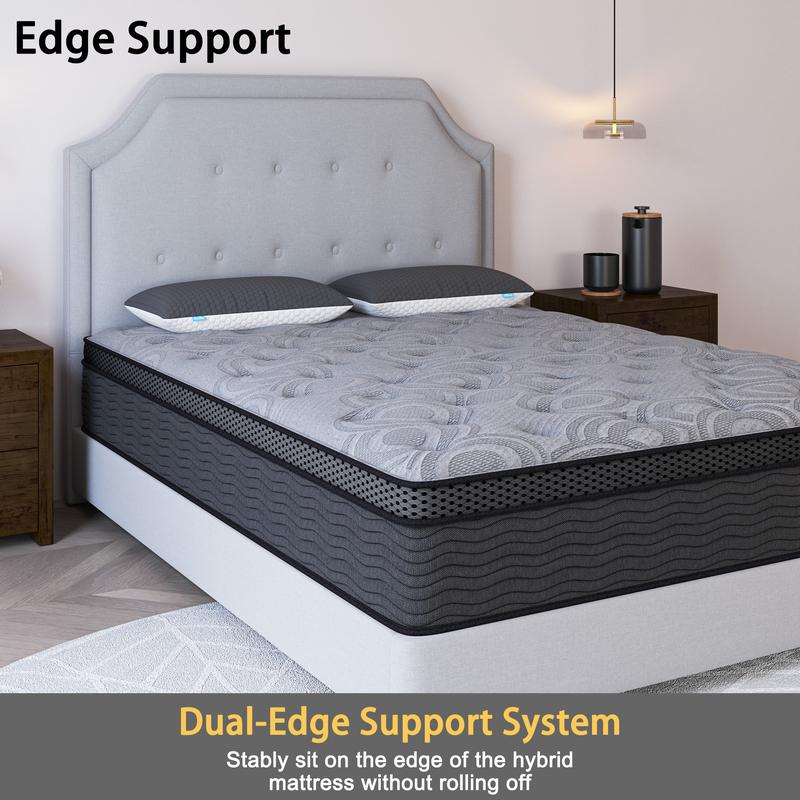 9 /12/14 Inch Cool Gel Memory Foam Mattress Twin Full Queen King Bed Breathable Hybrid Spring Mattress  In A Box Medium Firm