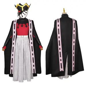 Demon Doma Douma Cosplay Costume Set with Wig And Fan for Men Women Kimetsu No Yaiba Halloween Anime Kimono Outfit