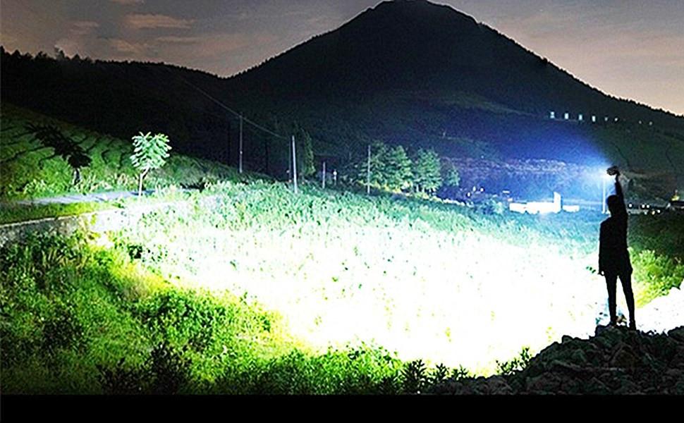 2 pack Rechargeable Strong Flashlight, 1000000LumensHigh Brightness XHP50.2 LED 2 PackWater-Resistant, 5 Modes for Various LightingNeeds super strong usb rechargeable