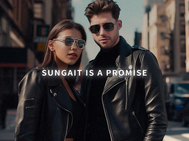 SUNGAIT Men's Military Polarized Aviator Sunglasses UV400 Protection Unisex HD Lens Bayonet Temples for Outdoor Activities