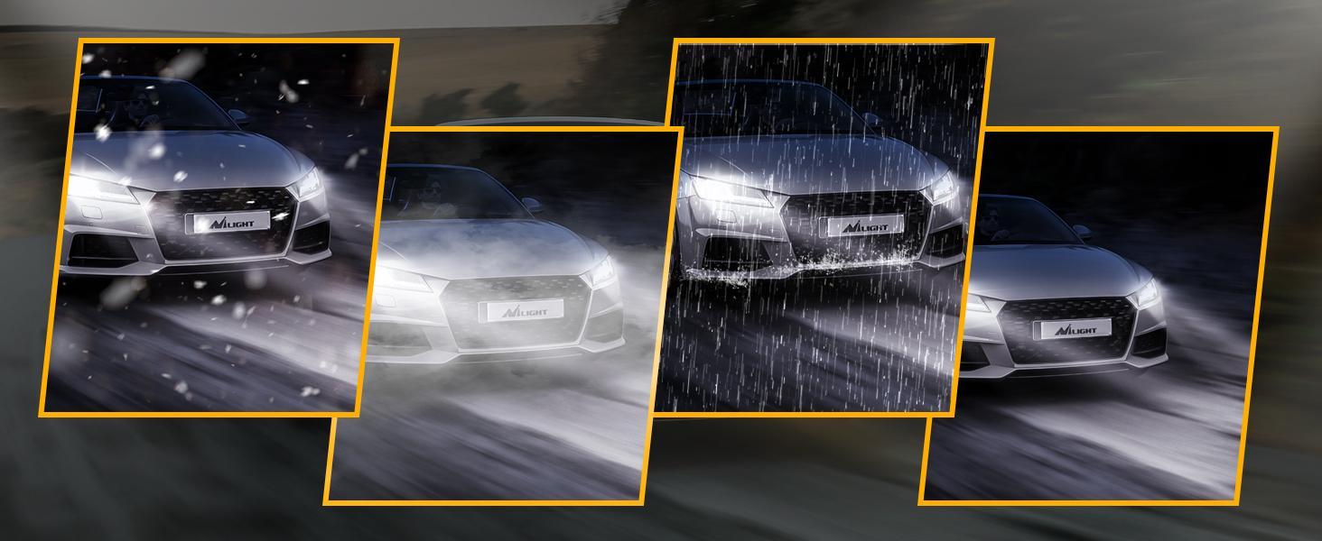 Nilight 7440 7441 7443 T20 992 W21W 6500k Xenon White LED Bulbs (Pairs)