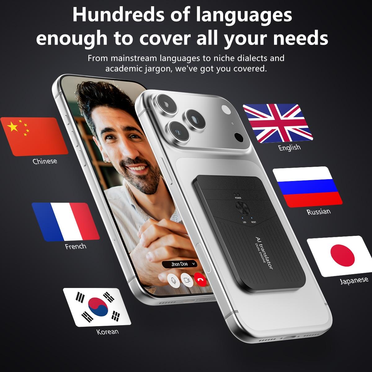 Ai Smart Digital Mini Translator, Multilingual Real-Time Translation, Ideal for Travel and Daily Use, Compact and Portable Design