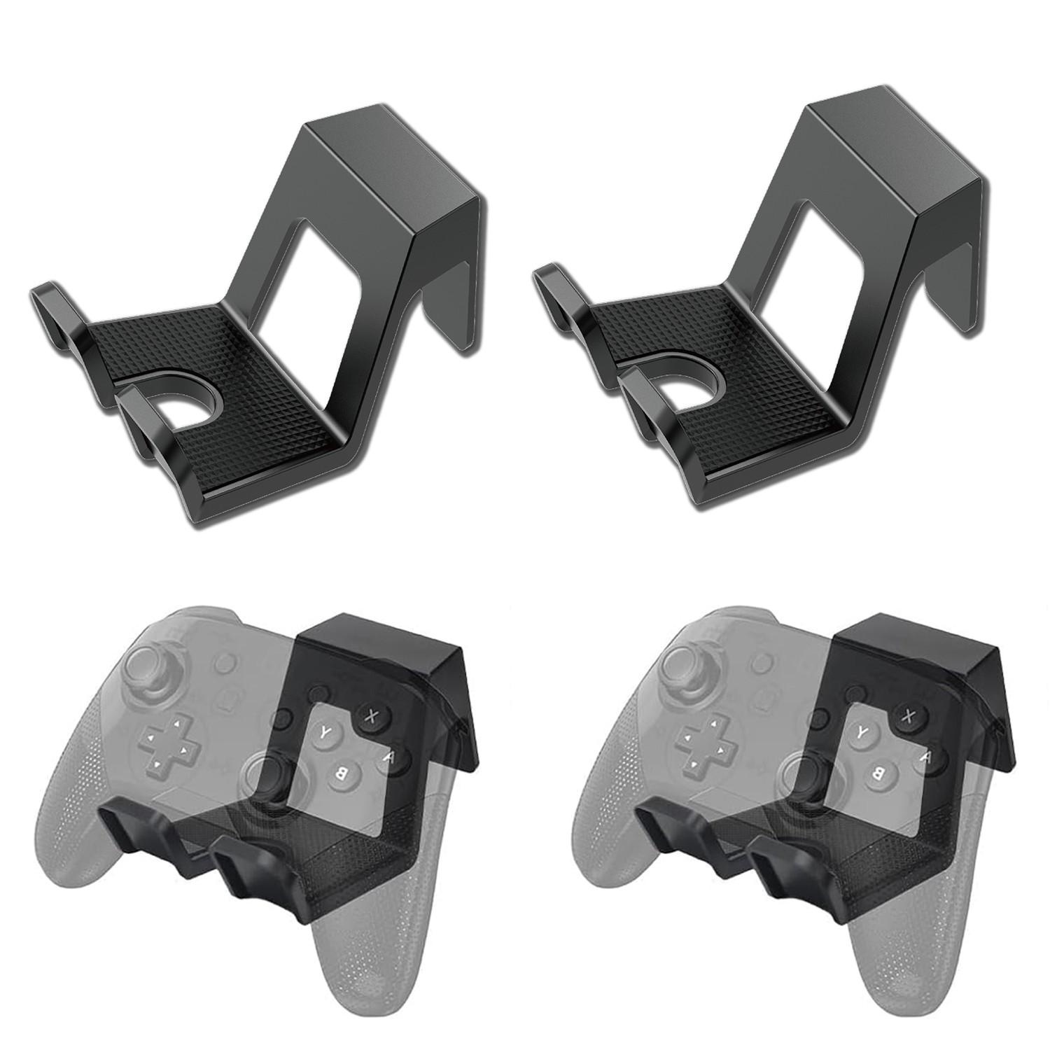 Universal Game Controller Wall Mount Holder, 2-Pack Adhesive Gamepad Storage Organizer, Fits Ps5/ps4/switch/xbox-One, Space-Saving Design