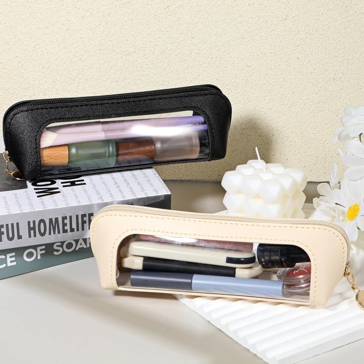 Transparent Window Makeup Bag, Multi-Color Portable Beauty Pouch, Ideal for Lipstick & Small Beauty Essentials, Travel-Friendly Organizer, Makeup Storage Bag