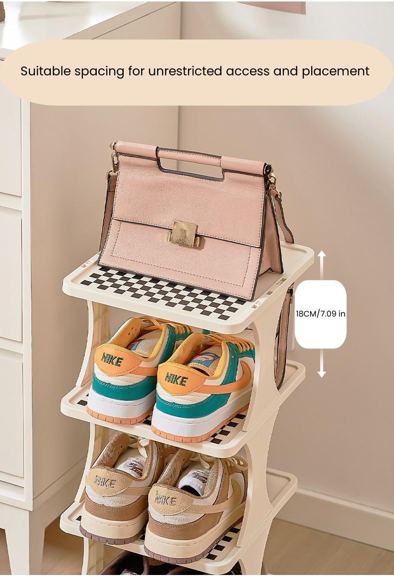 Foldable Shoe Rack, Collapsible Shoe Rack, 6/9-Tier Folding Shoe Rack, Shoe Organizer, Collapsible Shoe Storage, Shoe Tower, Corner Shoe Rack, Vertical Shoe Rack